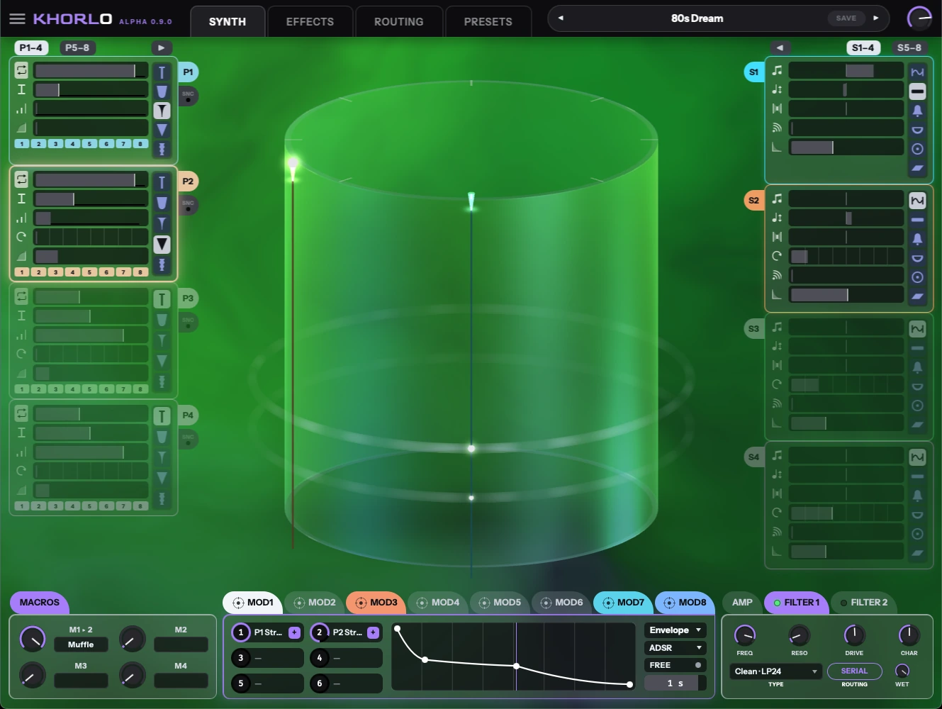 The same preset again, this time in green.